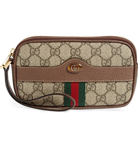 gucci ophidia gg supreme canvas wristlet|gg ophidia mini bag.